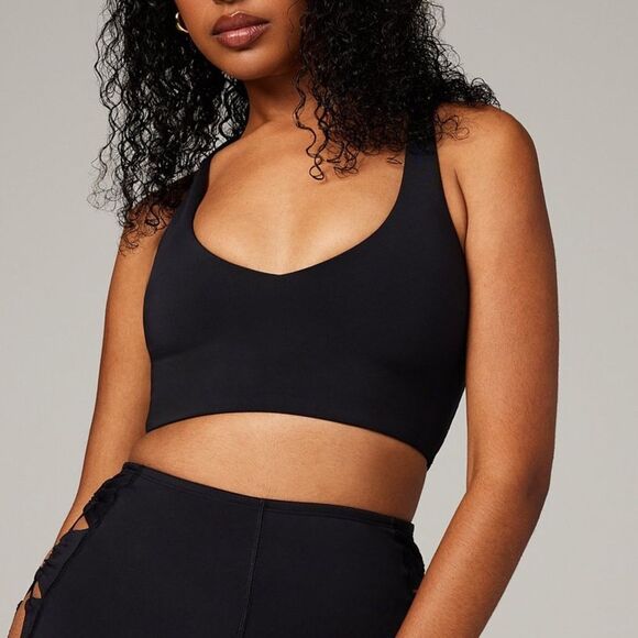 Savage X Fenty Black Wildcat Strappy Sexy Cropped Longline Tank Top - Picture 2 of 11